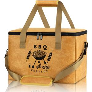 BBQ Blanket for Resting Meat, Large Capacity Resting Bag for Smoking & Barbecue, Reusable Brisket Blanket with Adjustable Shoulder Strap, Insulated Grilling Accessories for Steak, Beef, Turkey