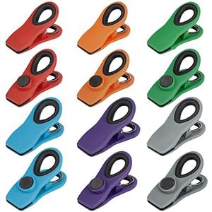 TACGEA Chip Clips, Magnetic Bag Clips with Air Tight Seal for Food Storage, 8 Pieces, Multicolor