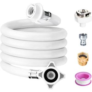 6 Ft Portable washing machine hoses, washer hoses,Used for quick connect of Twin Tub washing machine and mini washing machine water supply line, PVC (6.5 Ft/2 M)