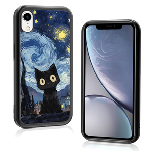 Onemiliayears Cute Starnight Cat Phone Case, Van Gogh Cute Cat Pattern iPhone Xs Max Case, Non-Slip Design and Shock Absorption, Phone Case for Teen Girls, Boys, Women and Men(iPhone - Xs Max)