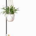 75'' Tall Shepherd's Hook with Heavy Duty Base,Adjustable Height 28 to 74 Inches, Stable Outdoor Garden Hook for Hanging Planters, Bird Feeders, Wind Chimes, Lanterns, Indoor & Outdoor Decor