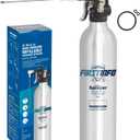 FIRSTINFO A1638 (3rd Gen) Patented Lightweight Max. Pressure 140psi / 620ml Thickened Aluminum Canister Refillable Aerosol Spray Can | Compressed Air Sprayer | Wide Mist Spray (21 Ounces)