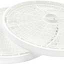 Nesco TR-2 White Plastic Round 15 1/2" Add-A-Trays to fit NESCO 1000 Series Food Dehydrators 2 Pack