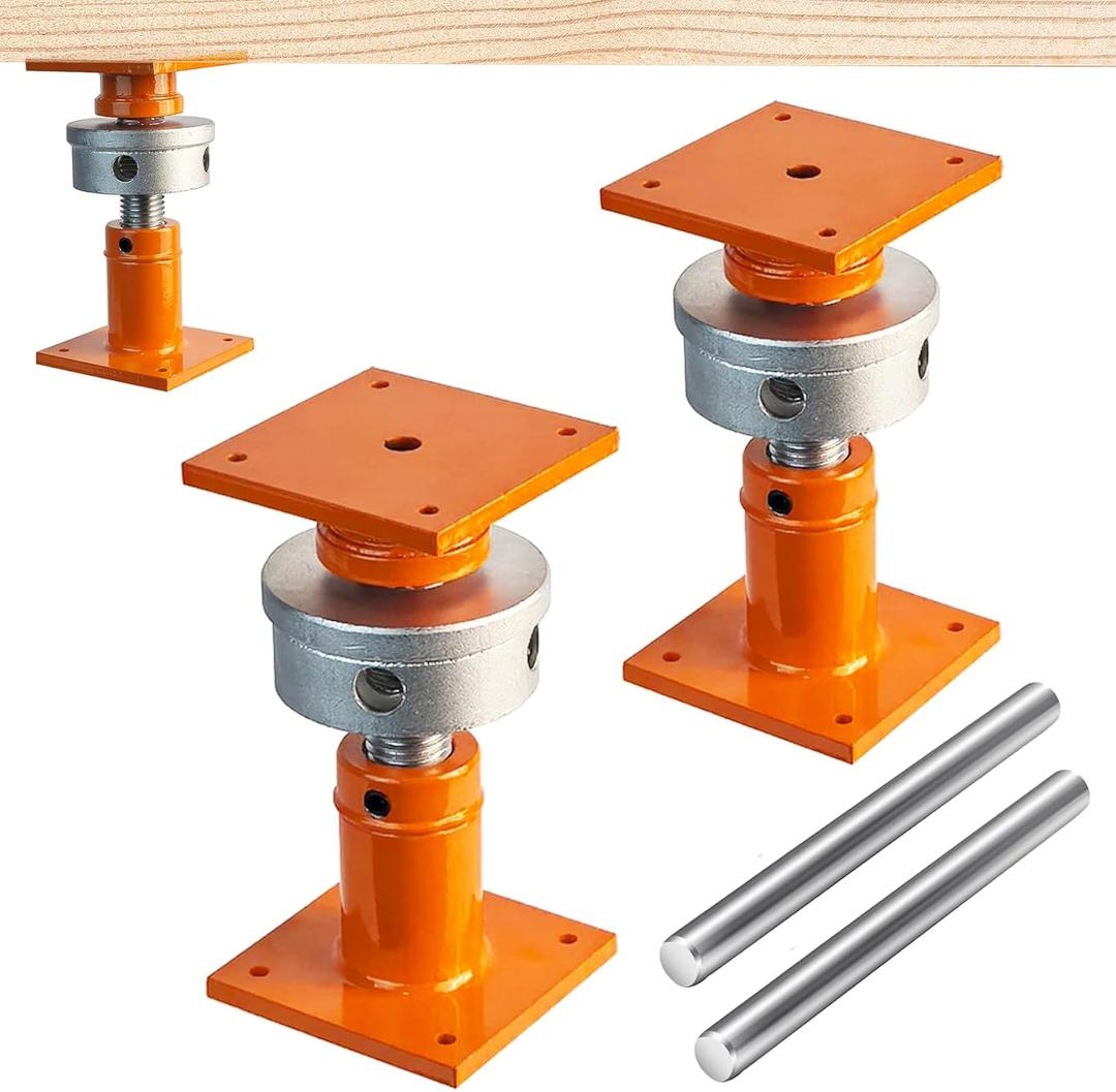 Heavy-Duty Screw Jack Post, 6.5" to 9" Adjustable Steel Shore House Jacks, 4" x 4" Basement Floor Jacks for Leveling, House Lifting & Structural Support, Orange, 
Load Capacity	22000 Pounds