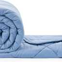 Cozy Bliss Cooling Throw Blanket for Hot Sleepers 50"x70", Q-Max 0.45 Cooling Comfort, Cold Blankets for Night Sweats Sleeping, Ultra-Cool Lightweight Breathable Summer Blanket for Couch Bed, Blue