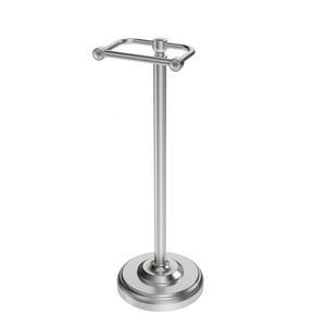 WZRUA Toilet Paper Holder Stand, Brushed Nickel Toilet Paper Holder Free Standing,Post Pivoting Design & Stable Weighted Base SUS304 Stainless Steel for Bathroom