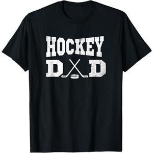 Hockey Dad - Funny Hockey Dad T-Shirt, Size: L