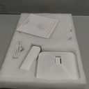 Lighted Makeup Mirror with Lights and Magnification 30X/1X, Height Adjustable 30X Magnifying Vanity Mirror with 4000mAh Battery & 3 Colors Dimming Light for Desktop Bathroom Bedroom (White)