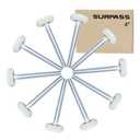 Surpass 10 Pack 2'' Ultra-Quiet Nylon Garage Door Rollers 4 Stem, 6200-2RS Double Seals Precision Bearings