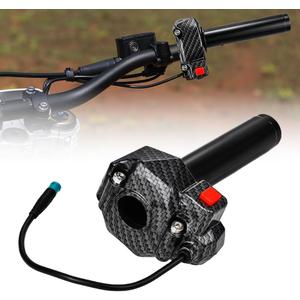 5-Pin Throttle Twist Grip, 5-Wire Cable for Talaria Sting MX3 MX4 MX5 Electric Dirt Bike, Carbon Fiber Pattern Nylon Handle Throttle Tube
