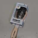 CONAIR Ceramic Wood Nylon & Boar Bristle Cushion Hair Brush, hairbrush for women, reduce frizz and add shine, natural wood handle, for all hair types