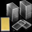 Ctosree 20 Pcs 10 oz Silver Bar Case Clear Gold Bar Storage Box Acrylic Storage Container Fit for 10 Ounce Silver Bars