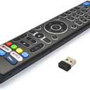 V3 Pro Backlit Voice Remote Compatible with vSeeBox V1 Pro/V1 Max/Elite/Max/ V2 Pro / V3 Pro / V3 Plus / V5 Pro Remotewith Stable ConnectorFour Quick Function Keys