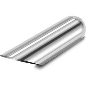 LCGP 2.5" Inlet Exhaust Tips, 2.5" Inlet x 4" Outlet x 12" Overall Length, Weld On, Polished, Universal Stainless Steel Diesel Exhaust Tailpipe DT-254012AC