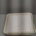 Cat Litter Box with Lid, Covered Top Entry Kitten Litter Pan for Small and Medium Cats, Anti-Splashing Kitty Potty with Slide-Out Litter Tray (White)