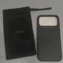 LONLI Edition | Italian Leather - for iPhone 17 Pro Max - Premium Italian Full Grain Leather Phone Case - [Develop Unique Patina] - [Built-in Camera Control and Compatible with Magsafe] - Black Ink