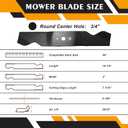 742-3013 Mulching Mower Blades Kit Compatible with 54" Deck Cub Ca-det GT2554 GT1554 Lawn Mowers，Replace 759-3857, 3 Pack