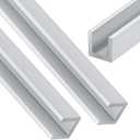 Yaocom 2 Pcs 4 ft 1/4" U Channel Aluminum 1/16" Walls x 3/8" High x 3/8" Width Aluminum C Channel Metal 6063 Alloy T-6 Temper for Posters Signs Frame Display Stands