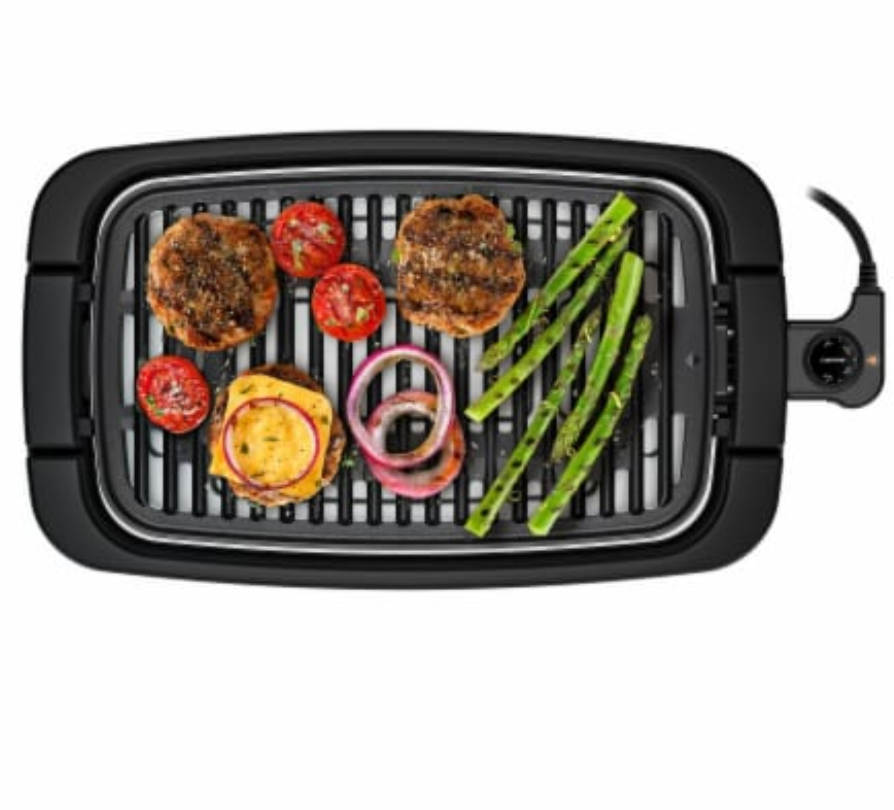 Chefman Smokeless Indoor Electric Grill, Copper, Extra Large, Nonstick Table Top Grill for Indoor Grilling and BBQ with Adjustable Temperature Control, Nonstick Dishwasher-Safe Parts, 9" x 15