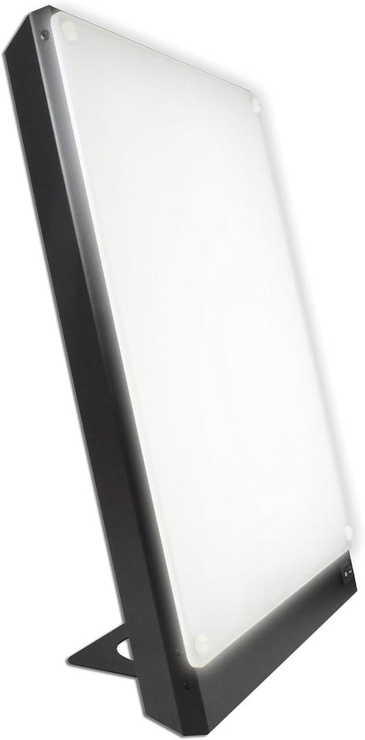 Northern Light Technologies Boxelite 10,000 Lux Bright Light Therapy Lamp Full Spectrum UV-Free Sunlight Desk Lamp with Large Panel for Energy, Focus, and Alertness Black
