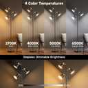 LED Tree Floor Lamp, 2500LM Super Bright Standing Lamp with Remote & Touch Control, 4 Color Temperatures, 3 Rotatable Lights, Modern Dimmable Floor Lamps for Living Room Bedroom Office