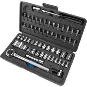 Performance Tool W1168 SAE/Metric 60-Piece Socket (1/4-Inch & 3/8-Inch Drive) and Bit Set