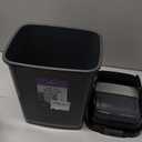 Superio Garbage Cans with Swing Top-Split Lids, 2 Pack | Small Trash Cans with Lids | Durable Plastic | Slim & Sturdy Trash Bins | Fingerprint Resistant | 2.5 Gallon / 10.5 qt / 10 L  Grey