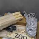 Stuffed Animal Storage Zoo Tower,56In Wooden Large Stuffed Animal Holder Organizer with Wheels,Stuffy Plushies Storage with Elastic Band&Mesh Bottom,Toy Storage Organizers for Playroom Bedroom Nursery