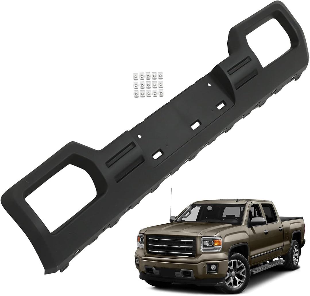 Black Plastic Front Bumper Valance Panel Replacement for 2014-2015 Sierra 1500 GM1053100