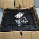 FDW 30 inch Dog Crate Dog Kennel Cage with Double Door Folding Metal Wire Dog Cage with Removable Tray&Divider Panel,Pet Crate for Medium Dogs,Black