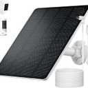 Ring Camera Solar Panel Charger, Compatible with Stick Up Cam, Stick Up Cam Pro, Spotlight Cam Plus/Pro, 5W5V, Weatherproof, 3M/9.8FT Cable (1Pack)