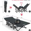 ATORPOK Camping Cot for Adults with Cushion Comfortable, Tent Folding Cot for Sleeping, Lightweight Folding Bed with Carry Bag Supports 450 lbs