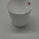6 Inch White Planter for Plants with Drainage Hole and Seamless Saucers
