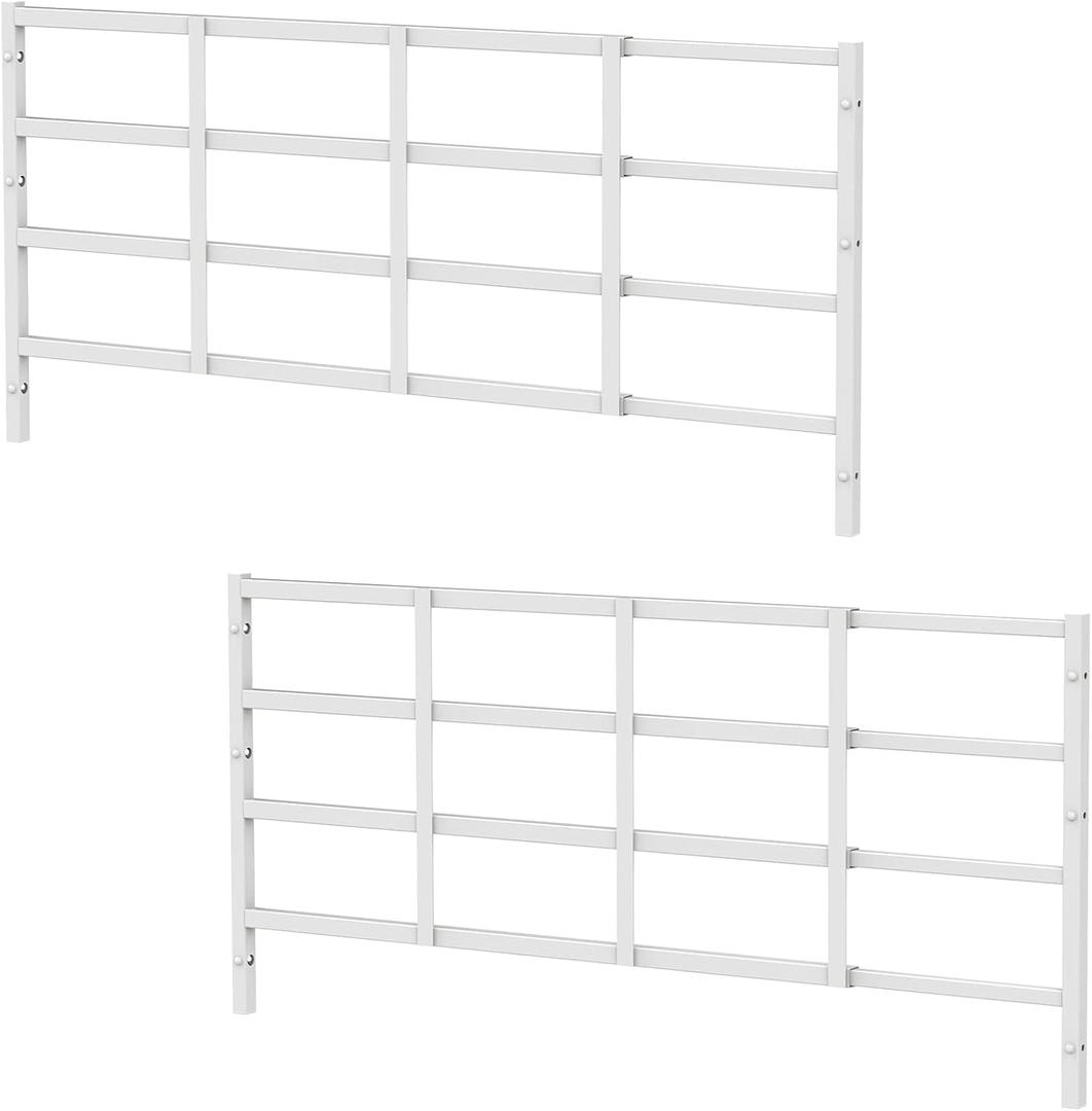 Fixed Window Safety Guard 19x 54 *2 Pack Adjustable Width Prevents Accidental Falls, Non-Egress, Tamper Resistant Screws Included, White, Single Pack