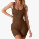 Bodysuit For Women Sleeveless Knit Waist Trainer Belly Fat Mid Length Formal Body Shaper Tummy Control M