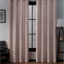 Exclusive Home Loha Linen Grommet Top Curtain Panel Pair, 54"x84", Blush (53.9"W x 84"L (Pack of 2))