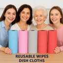 Premium Reusable Dish Cloths Towels Super Absorbent-Sustainable Cleaning Microfiber Rolls Wipes Large for Kitchen-Optimized-Home- Cars- Glasses -bathrooms- Electronics (Blue) 50 Pack