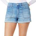 WallFlower Womens Tomboy 3" Relaxed Denim Shorts High Rise Insta Dreamy Juniors (5, Elsie)