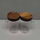 Airtight Glass Storage Jar with Lids Spoons Labels Coffee Ground Canister Sugar Container for Coffee Beans Nut Pasta Sugar Candy Spice Rice Loose Tea(900ml/30oz-2Pack)