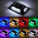 VOLISUN Solar Driveway Lights Dock Deck Lights 12 Pack,9 Colors in 1 Led IP67 Waterproof Outdoor Warning Step Lights for Driveway Sidewalk Pathway RGB