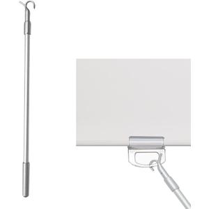 1 Pcs 18-32 Telescopic Draw Rod for Cordless Roller Shades Draw Wand to Pull and Push The Shades Down and Up Roller Shade Replacement Part with Hook Adjustable18-32