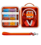 casmilee Case Compatible with Yoto Mini Kids Audio & Music Player, Portable Radio Storage Holder for Children Speaker Headphone, Charging Cable and Up to 160 Audiobook Welcome Cards- White (Box Only