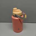 BJPKPK 64oz Insulated Water Bottles, Dishwasher Safe Half gallon Water Bottle with Metal Handle, BPA Free Spout Lid & Detachable Bowl, Large Stainless Steel Jugs, Pink