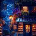 Bookstore Canvas Paint by Numbers for Adults,Painting by Numbers Bookstore DIY Acrylic Paint by Numbers Kits on Canvas Drawing Colorful Paintworks Artwork for Adults,Home Wall Decor(16X20inch)