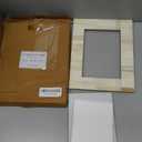 Cruiser’s Cache | White Bone Inlay Photo or Picture Frame | Brass Inlay 5x7, Missing Small Corner Piece
