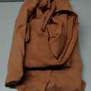 XTMYI Rusty Burnt Orange Curtains 2 Panels,Sheer Linen Medium Dusty Mecca Ocher Tone Rustic Cabin Curtains for Bedroom Living Room,108 Inches Long,Light Brown Red (Terracotta)