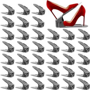 Neprock Shoe Slots Organizer for Closet, Shoe Storage Organizer Shoe Slots Organizer, Shoe Rack Organizer Space Saver Organizador De Zapatos for Closet Organization(36 Pack)(Grey) (Gray)