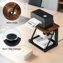 Label Holder for Rolls and Fan-fold Labels, Heavy Duty Metal Thermal Label Holder for Desktop Thermal Label Printer, Thermal Printer Accessory for Office, Home, Small Business