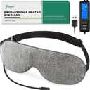 Heated Eye Mask, Warm Eye Compress for Dry Eyes, Moist Heat Therapy for Blepharitis, Dark Circle, Chalazion, 4 Heating Levels, Gifts for Men Women, Travel(Grey)