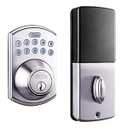 Tacklife Keypad Electronic Deadbolt Door Lock, Keyless Entry Door Lock with 1-Touch Motorized Auto-Locking, Easy to Install for Locker, Office & Home, Satin Nickel-EKPL1A